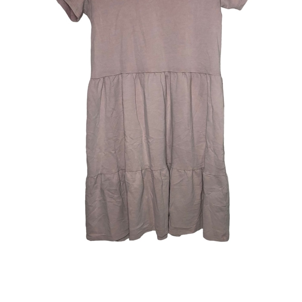 Jane and Delancey Light Pink V-Neck Short Sleeve Tiered T-Shirt Dress - Picture 5 of 11